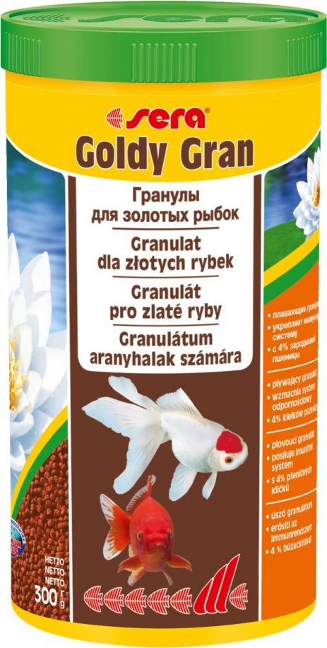 Sera Goldy Gran Nature 1000 ml, granulat - pokarm dla zlotych rybek SE-00872 (4001942008723) zivju barība