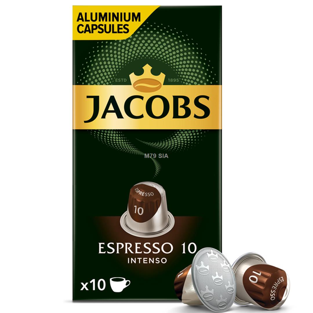 JACOBS Espresso Intenso, 10 porcijas piederumi kafijas automātiem