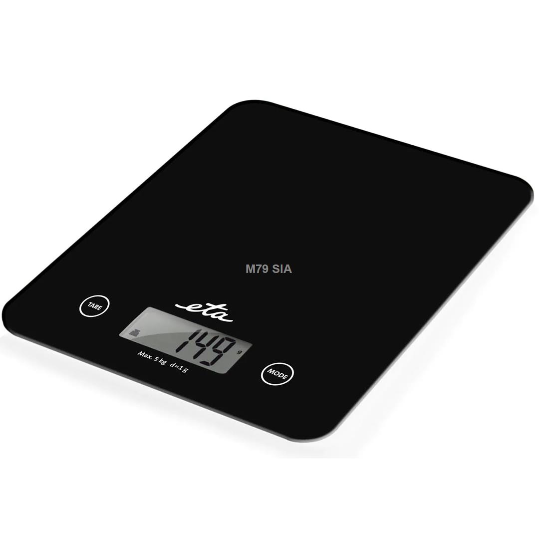 ETA Kitchen scales Lori ETA277790050 Maximum weight (capacity) 5 kg, Graduation 1 g, Display type LCD, Black virtuves svari