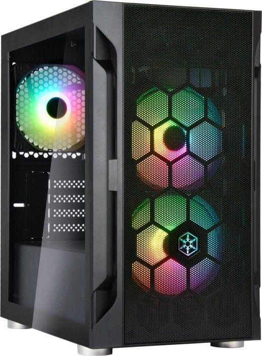 Silverstone SST-FAH1MB-PRO Fara H1M PRO Micro-ATX Gehause, ARGB-schwartz Datora korpuss