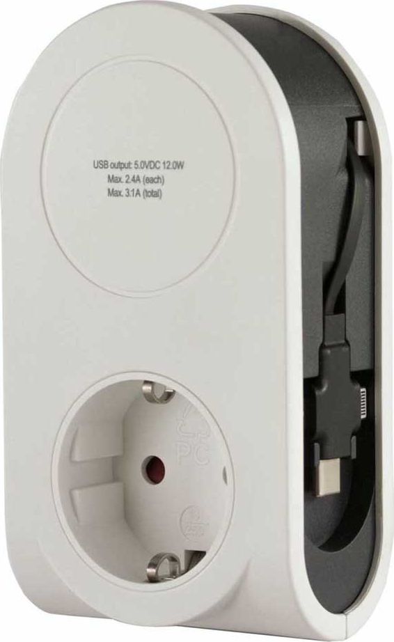 REV USB Charger Flex 3in1 0,8 m + 1x socket