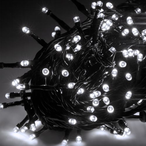 Lampki choinkowe Rebel 100 LED biale zimne ZAR0478 (5901890057448) Ziemassvētku lampiņas
