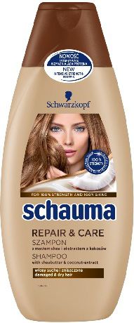 Schwarzkopf Schauma Szampon do wlosow Repair & Care 400 ml 68138923 (3838824138923) Matu šampūns