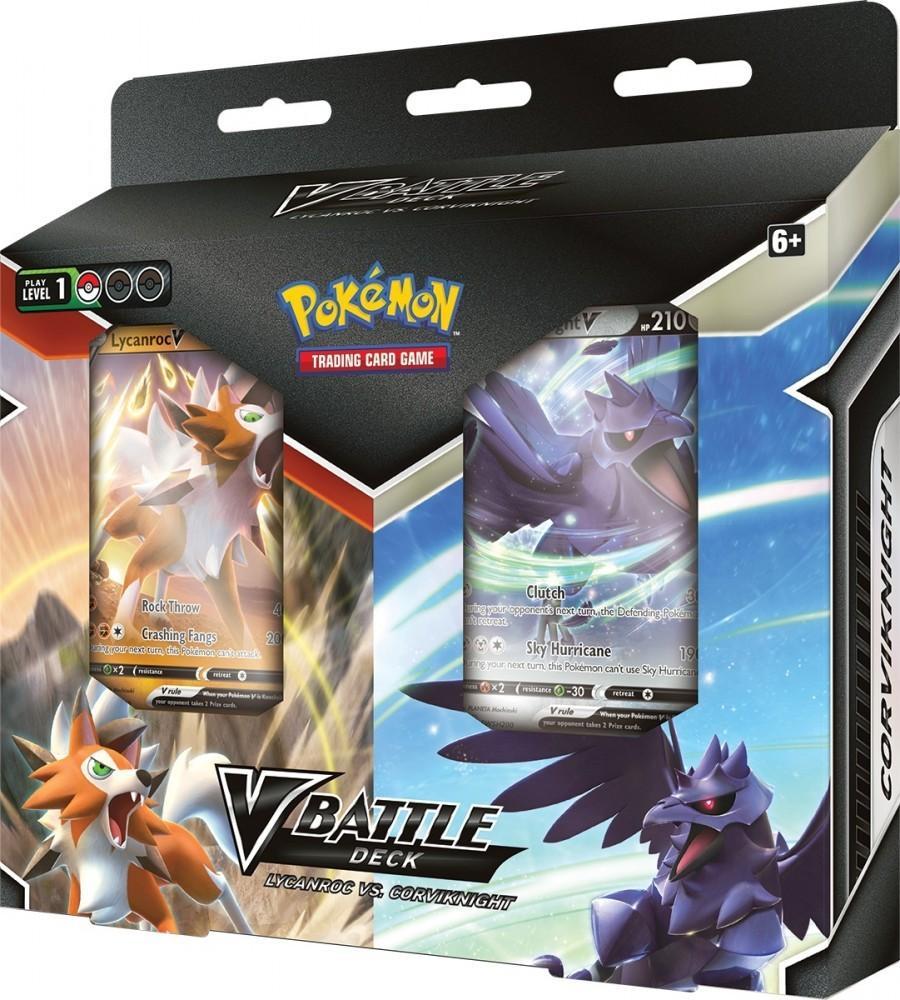 Pokemon Pokemon TCG: V Battle Deck Bundle Lycanroc vs. Corviknight galda spēle