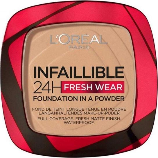 L'Oreal Paris L'OREAL_Infaillible 24H Fresh Wear Foundation In A Powder dlugotrwaly podklad do twarzy w pudrze 140 Golden Beige 9g 360052395 tonālais krēms