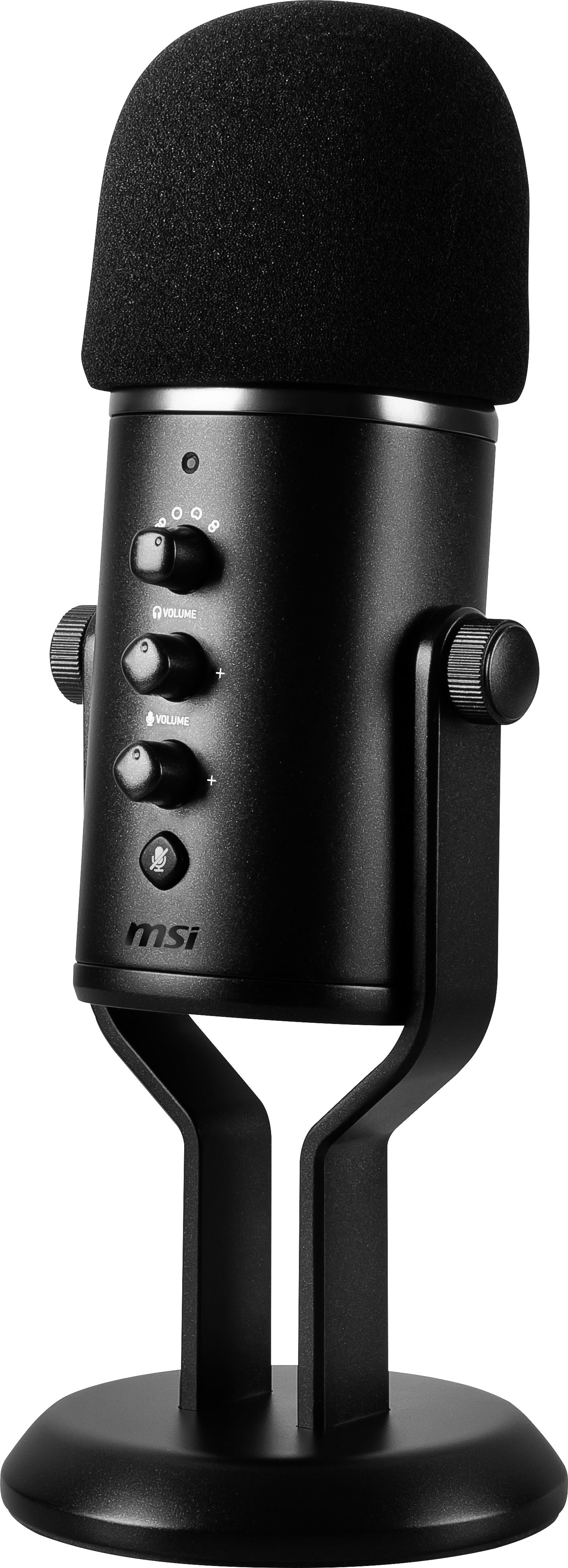 MSI IMMERSE GV60 STREAMING MIC 'USB Type-C Interface and 3.5mm Aux, For Professional applications with Intuituve control in 4 modes: Stereo, Mikrofons