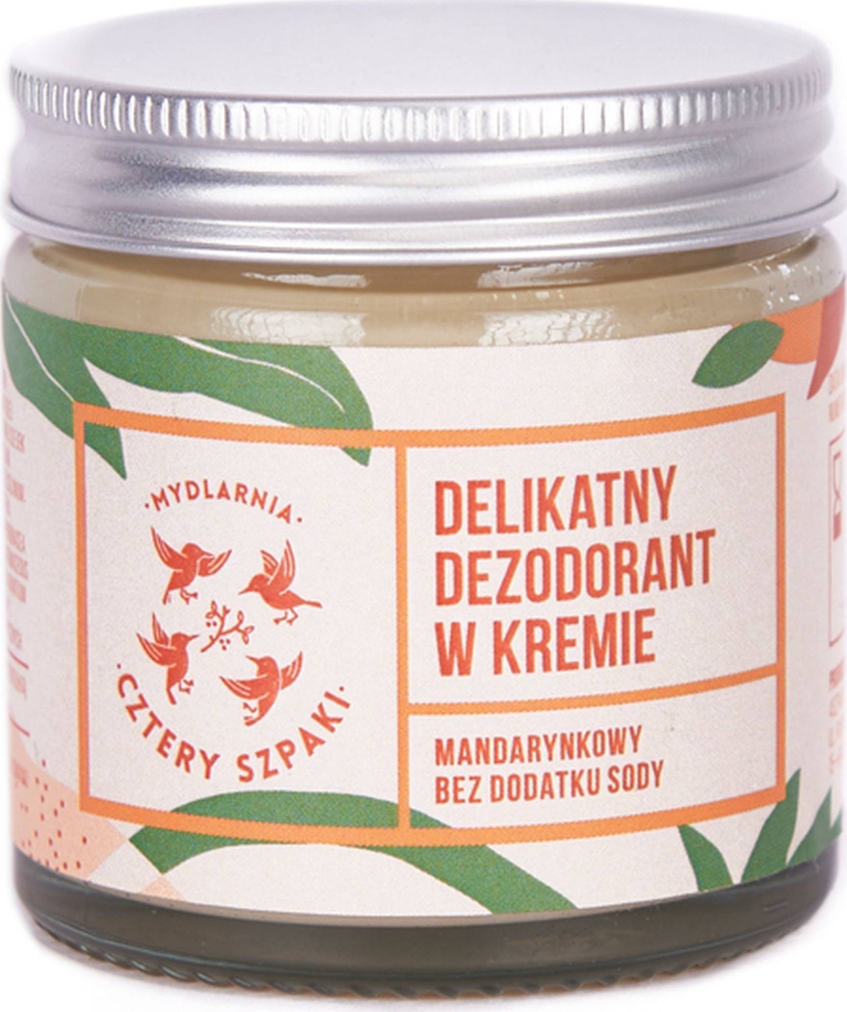 Mydlarnia Cztery Szpaki Delikatny Dezodorant W Kremie Mandarynkowy, 60ml SZP051 (5903641980104)