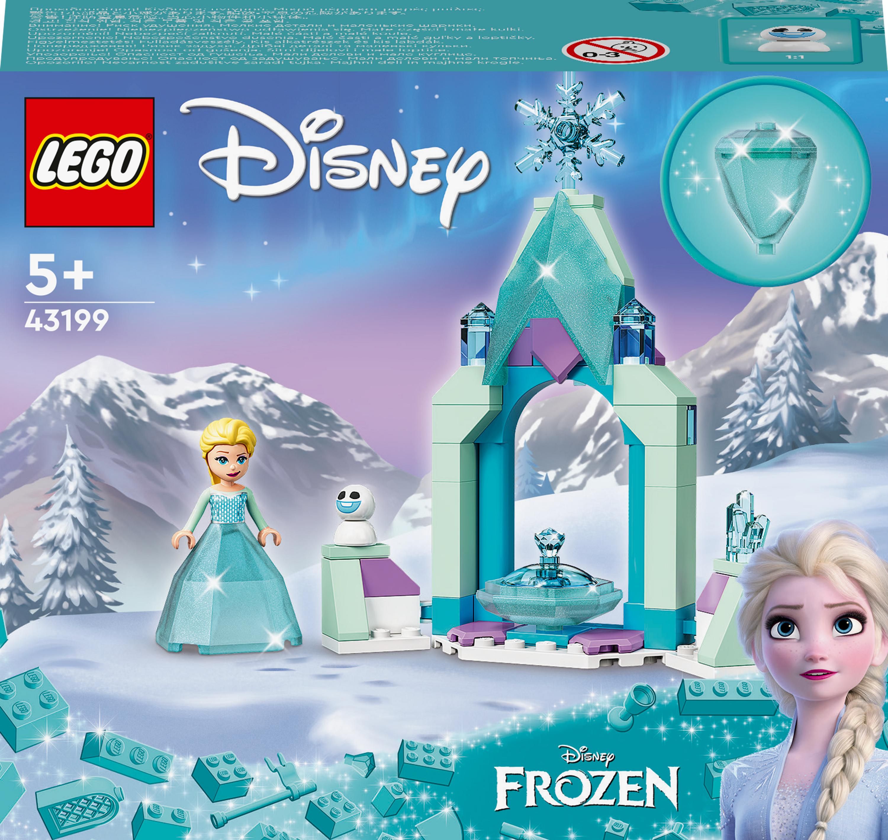 LEGO 43199 Disney Princess Elsa's Castle Yard Construction Toy (Frozen 2 Princess Buildable Toy with Elsa Mini Doll Diamond Dress Collection LEGO konstruktors
