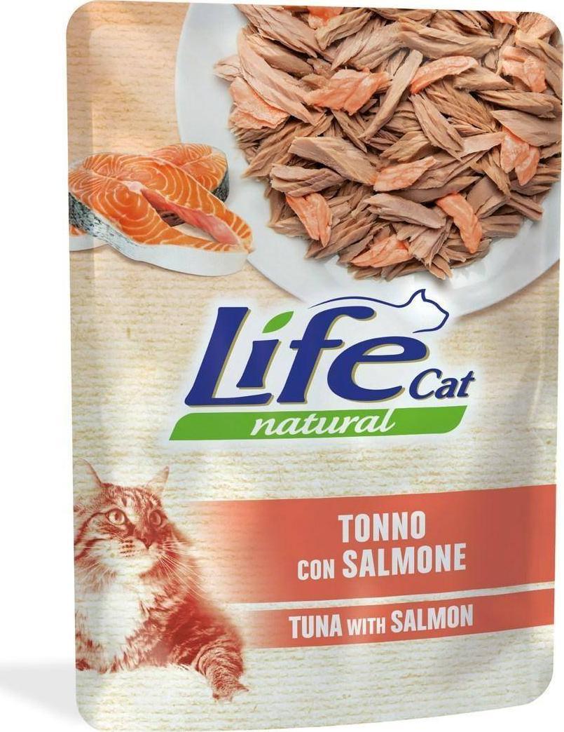 Life Pet Care LIFE CAT bag 70g TUNA + SALMON /30 kaķu barība