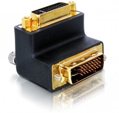 Delock Adapter DVI 29pin male-female right angled karte