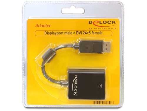 Delock adapter Displayport(M) -> DVI-I(F)29pin 20cm karte