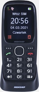 Telefon komorkowy Mescomp Hektor Czarny MT 180 (5904617465113) Mobilais Telefons