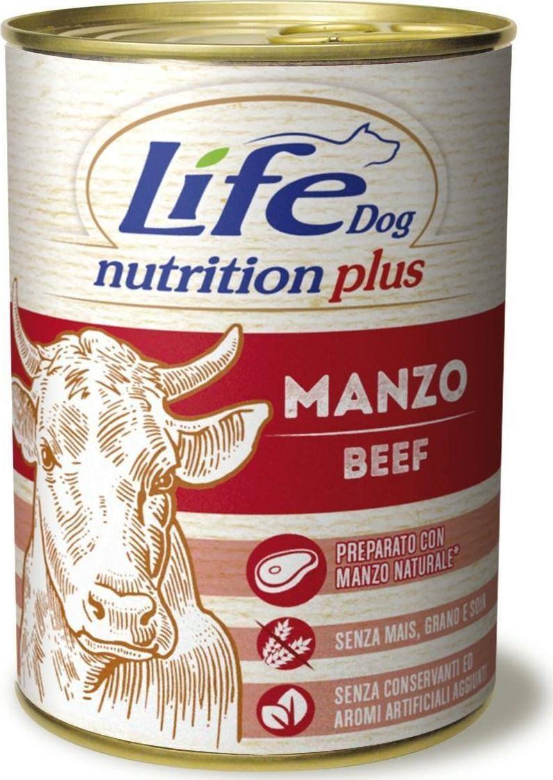 Life Pet Care LIFE DOG pusz.400g BEEF /24 200.31 (8034105420328) barība suņiem