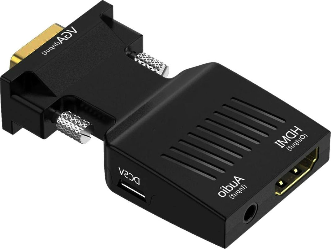 Adapter AV Mozos D-Sub (VGA) - HDMI + Jack 3.5mm czarny (LBB-003) LBB-003 (5903738181513)