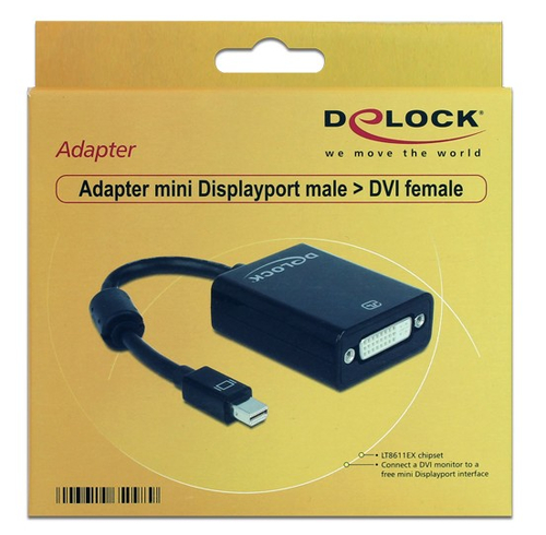 Delock adapter Displayport mini(M) -> DVI-I(F)24+5 PIN karte