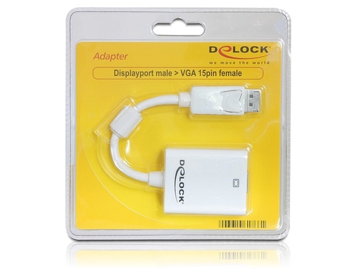 Delock  Adaptor Displayport -> D-Sub15 VGA ma/fe white