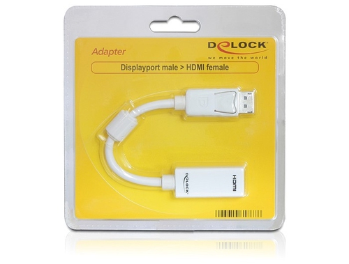 Delock adapter Displayport(M) -> HDMI-I(F) 19pin 20cm karte