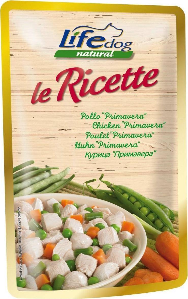 Life Pet Care LIFE DOG sasz.95g CHICKEN + PRIMAVERA LE RICETTE /30 20046 (8034105422018) barība suņiem