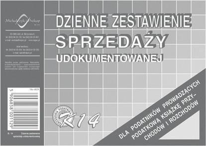 Michalczyk & Prokop Dzienne zestawienie sprzedazy udokumentowanej K-14 436098 (5906858001129)  rezerves daļas un aksesuāri printeriem