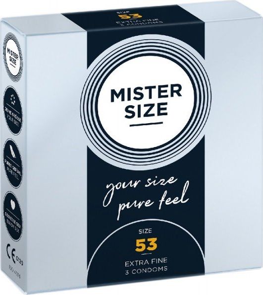 Mister Size Mister Size Condoms prezerwatywy dopasowane do rozmiaru 53mm 3szt. 4260605480072 (4260605480072)
