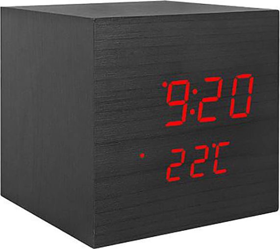 LTC LED cube alarm clock with thermometer LXLTC07 radio, radiopulksteņi