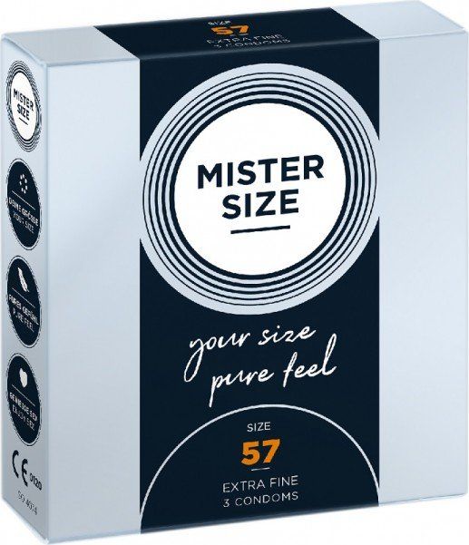 Mister Size Mister Size Condoms prezerwatywy dopasowane do rozmiaru 57mm 3szt. 4260605480102 (4260605480102)