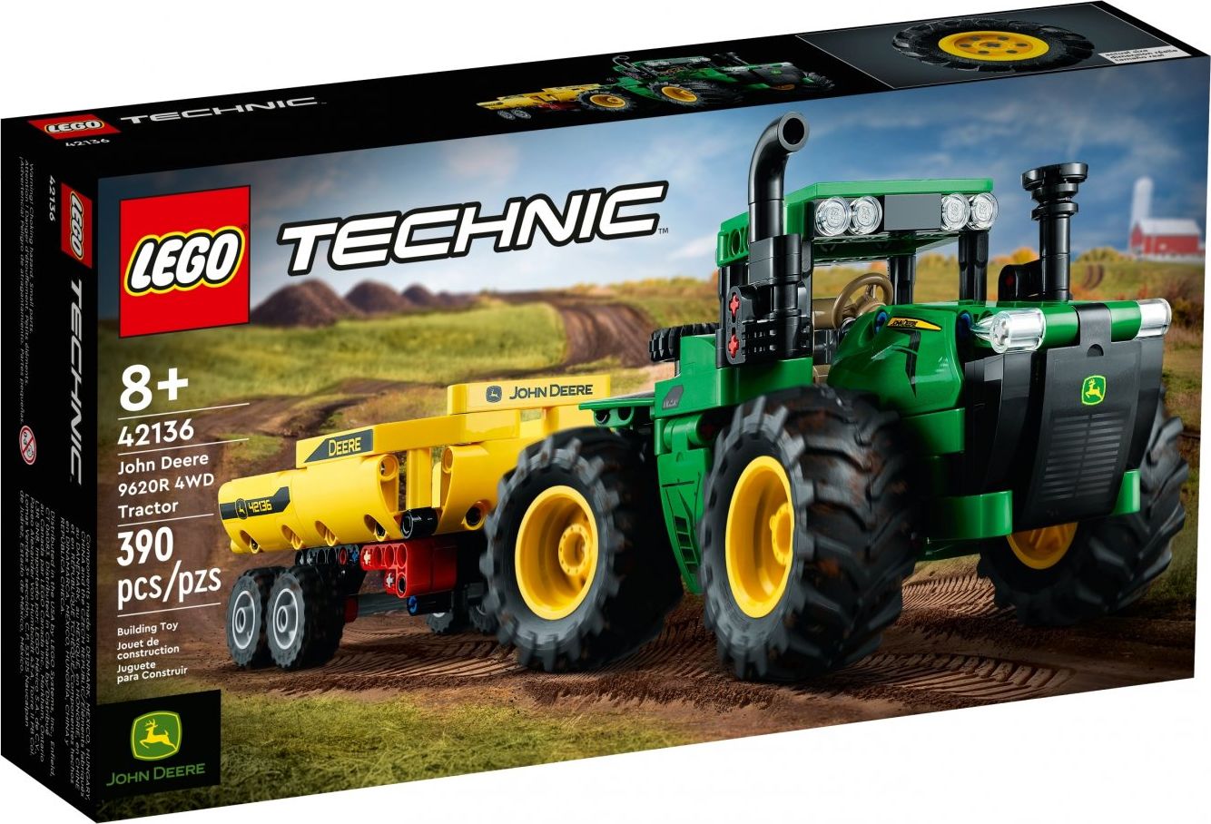 LEGO Technic John Deere 9620R 4WD Tractor (42136) LEGO konstruktors