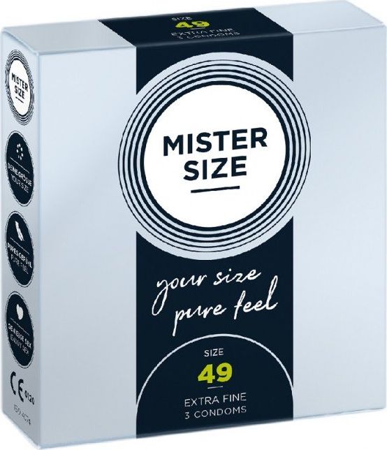 Mister Size Mister Size Condoms prezerwatywy dopasowane do rozmiaru 49mm 3szt. 4260605480041 (4260605480041)