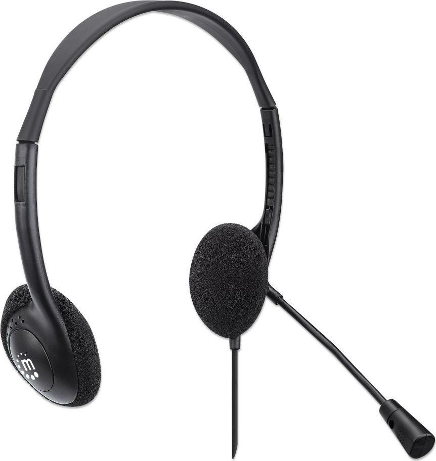 MANHATTAN Stereo USB-Headset On Ear, USB-A Stecker schwarz austiņas