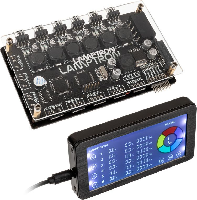 Lamptron RF625 Lufter- und ARGB-Controller, schwarz ventilators