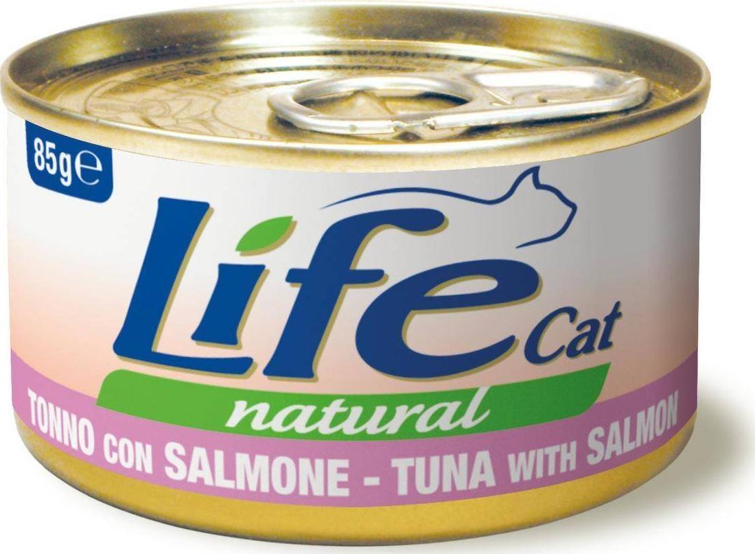 Life Pet Care LIFE CAT pusz.85g TUNA + SALMON /24 110130 (8034105422568) kaķu barība