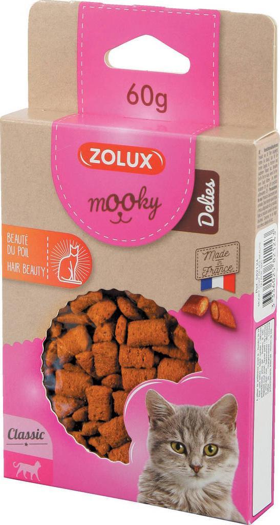 Zolux ZOLUX Przysmak MOOKY DELIES dla kota - Piekna siersc 60 g 10104585 (3336025821243) kaķu barība