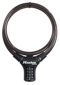 MasterLock Zapiecie rowerowe 8229 12mm 90cm SZYFR czarne (DWZ) (MRL-8229EURDPRO) MRL-8229EURDPRO (3520190937124)
