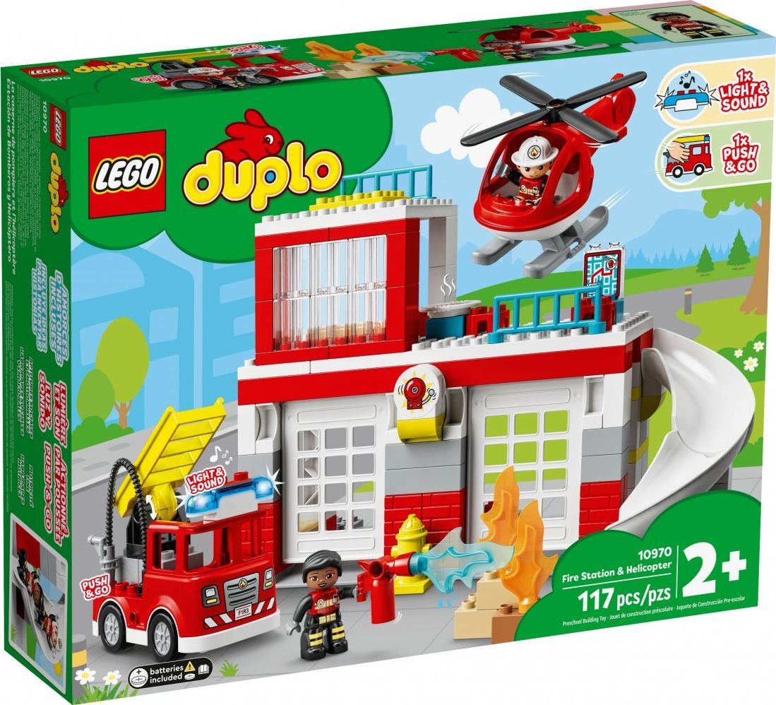 LEGO Duplo Remiza strazacka i helikopter (10970) 10970 (5702017153681) LEGO konstruktors