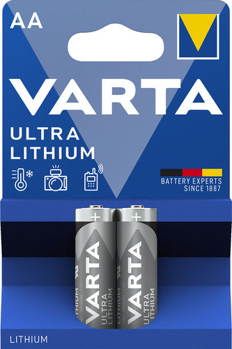 Varta 6106301402 1x2 Lithium Mignon AA LR 6 akumulators, baterija portatīvajiem datoriem