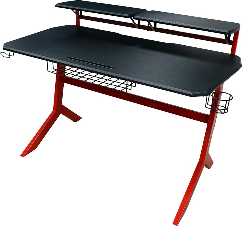 Gaming Desk LC-Power Black/Red Carbon datorkrēsls, spēļukrēsls