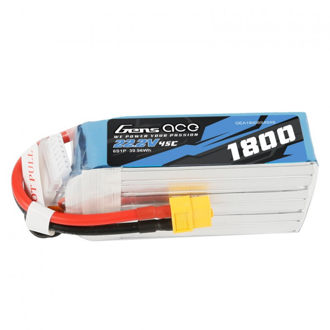 1800mAh 22.2V 45C Gens Ace XT60