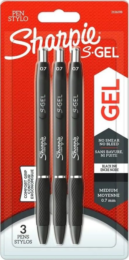 Gel Pen Sharpie S Gel Black - 3 pcs.