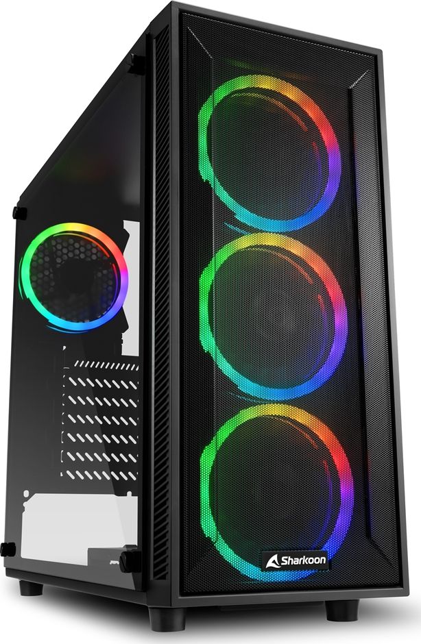 Sharkoon Gehause TG4M RGB           ATX      1xGlas  schwarz Datora korpuss