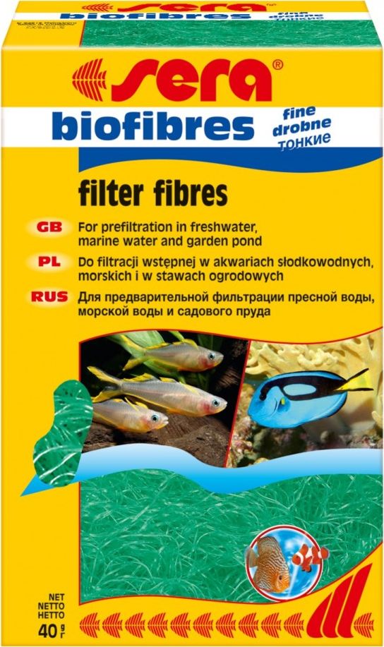 Sera Wloknina filtracyjna Biofibres fine 40 g (mechaniczna) SE-08450 (4001942084505) akvārija filtrs