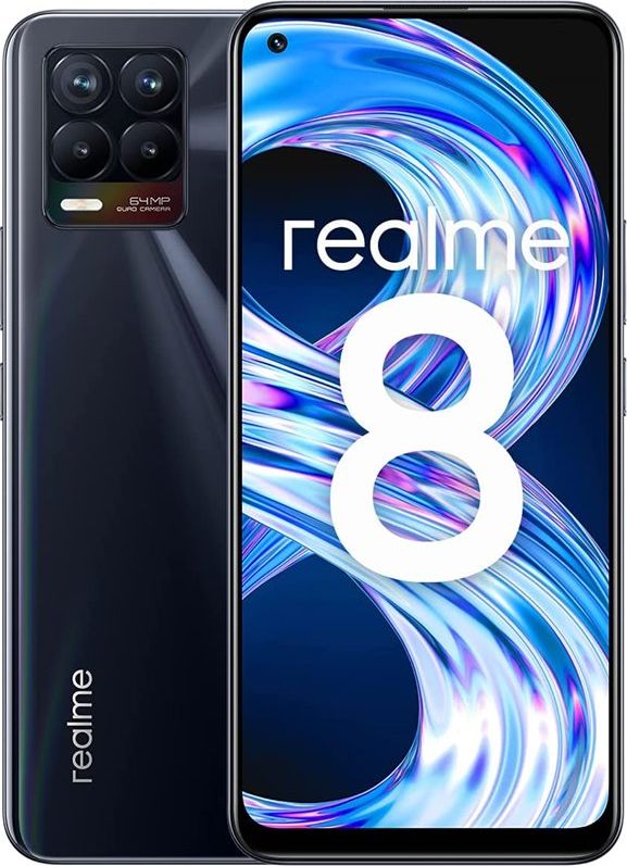 Smartfon Realme 8 6/128GB Dual SIM Czarny  (RMX3085B) RMX3085B Mobilais Telefons