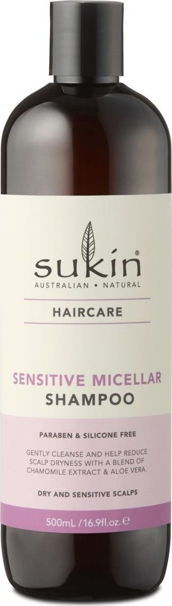 Sukin SENSITIVE Delikatny szampon micelarny, 500 ml SUK08511 (9327693008511) Matu šampūns