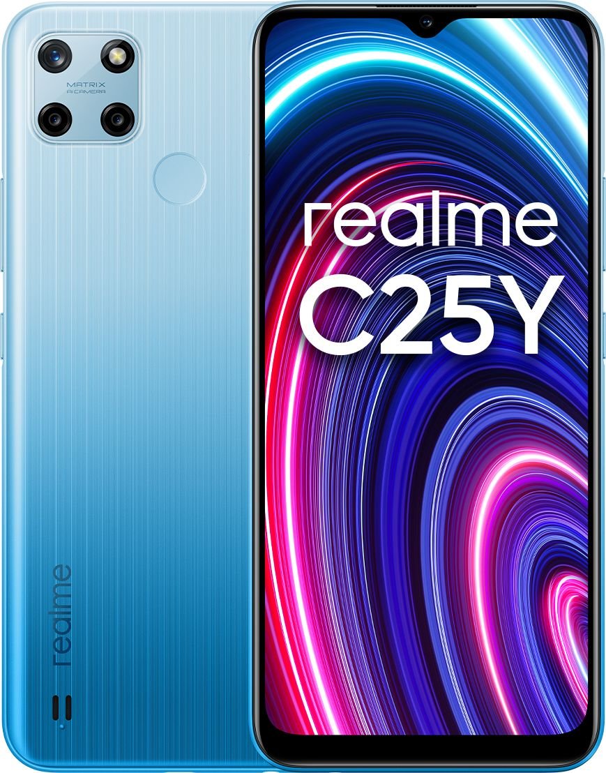 Smartfon Realme C25Y 4/128GB Dual SIM Niebieski  (RMX3269BL) RMX3269BL Mobilais Telefons
