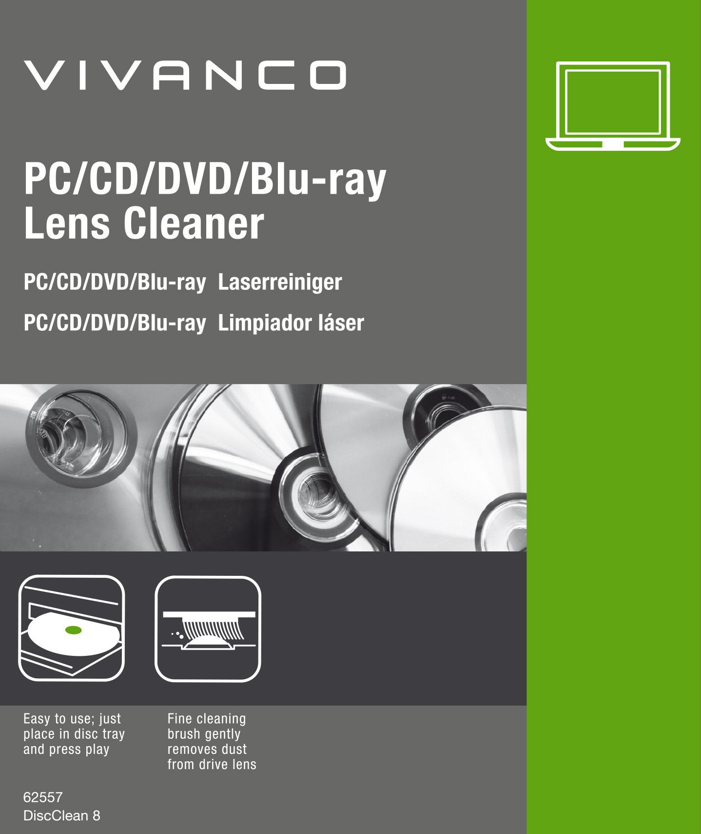 Vivanco CD/DVD/Blu-ray lens cleaner (62557) 4008928625578 matricas