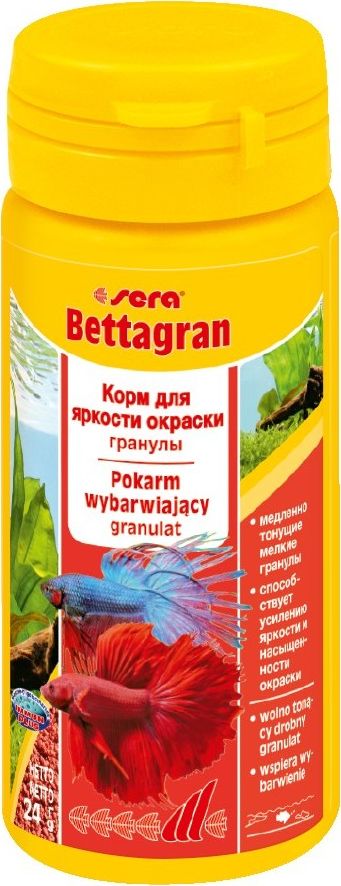 Sera Bettagran Nature 50ml, granulat - pokarm wybarwiajacy SE-00104 (4001942001045) zivju barība