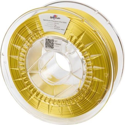 Spectrumg filament spectrum / pla silk / satin unmellow yellow / 1,75 mm / 1 kg 3D printēšanas materiāls