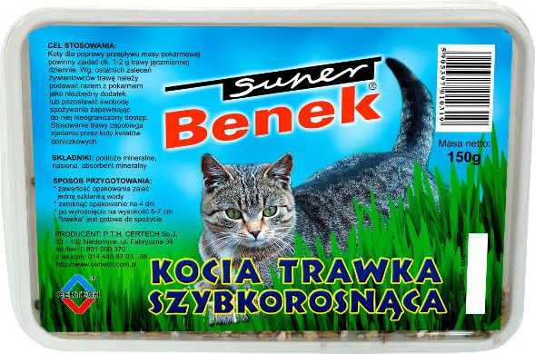 Super Benek KOCIA TRAWA 150 G 00377 (5905397010319) kaķu barība