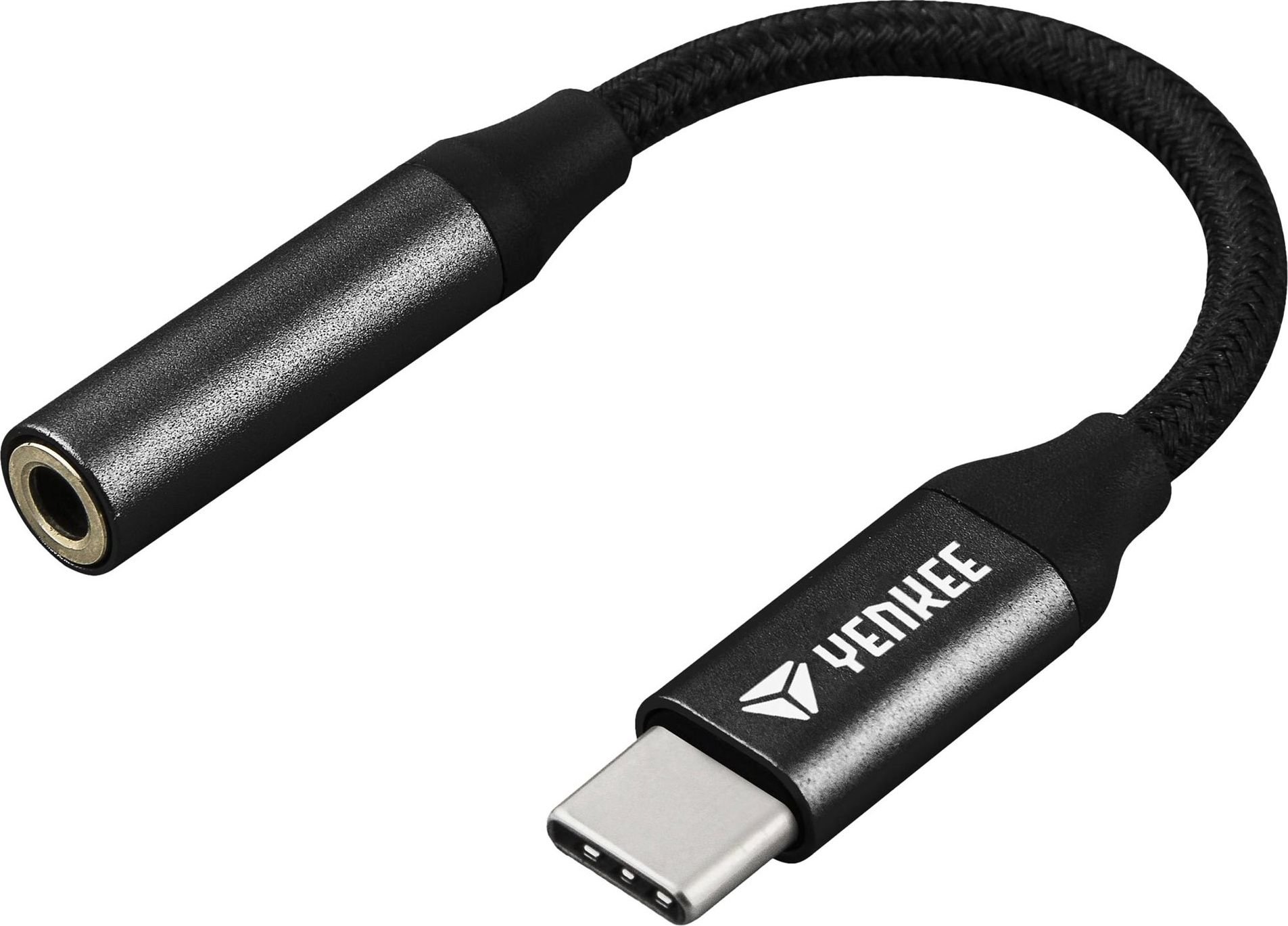 Adapter USB Yenkee YTC 102 USB-C - Jack 3.5mm Czarny  (35054433) 35054433 (8590669303663)