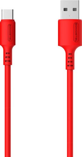 Kabel USB Somostel USB-A - USB-C 1.2 m Czerwony (SMS-BP06 USB - USB typ C Czerwony) SMS-BP06 USB - USB typ C Czerwony (5902012968895) USB kabelis