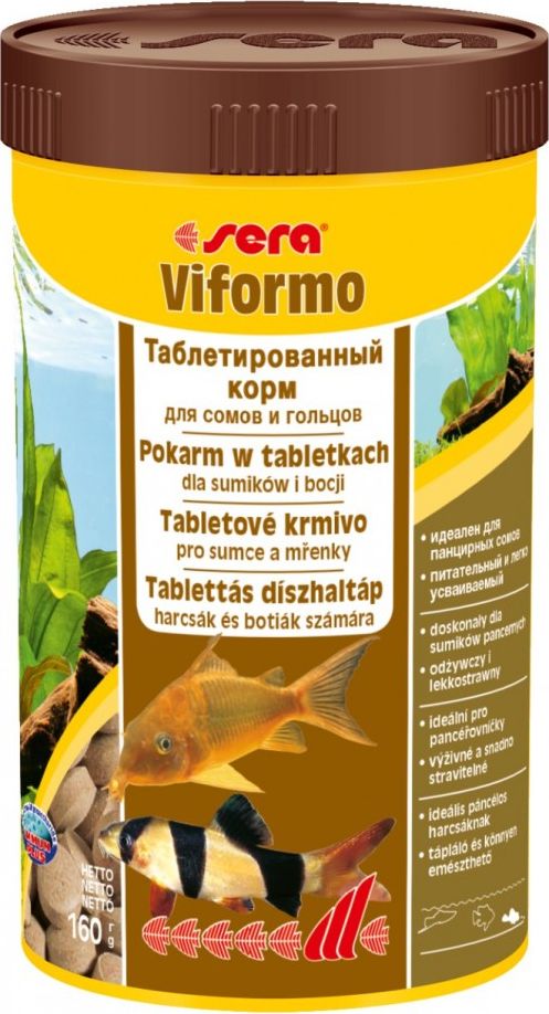 Sera Viformo Nature 250 ml, tabl. - pokarm dla bocji i ryb sumoksztaltnych SE-00550 (4001942005500) zivju barība